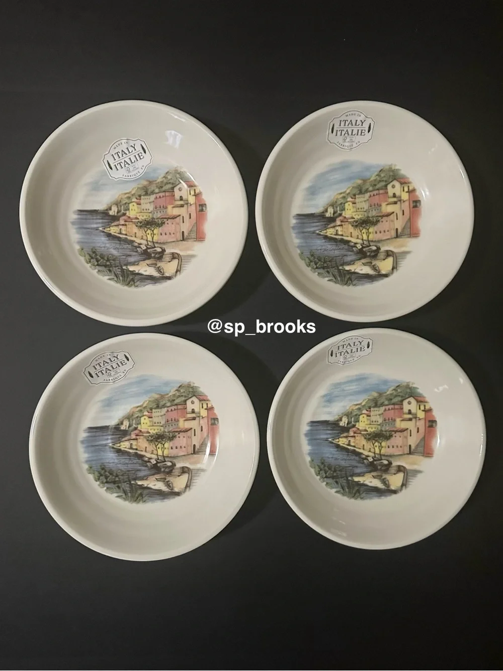 🎁4PC Ceramica Cuore Ceramic Bowls 9” Handmade Italian PORTOFINO Bowls